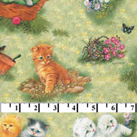 Playful Kitten #2 Fabric