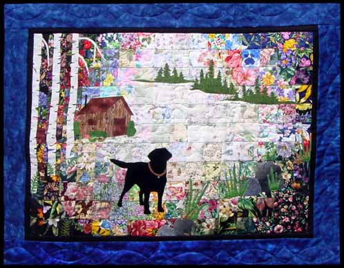 ‘Labrador Retriever (Black)’ Watercolor Quilt Kit