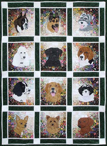 Rachel s Dog Kennel Complete Set Whims Watercolor Quilt Kits