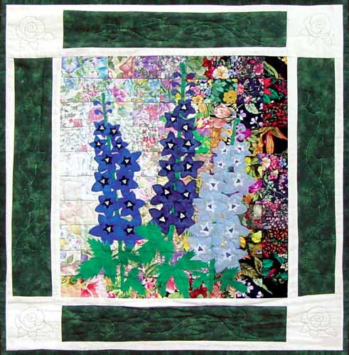 “Rachel’s Flower Garden” Block #6: Delphinium