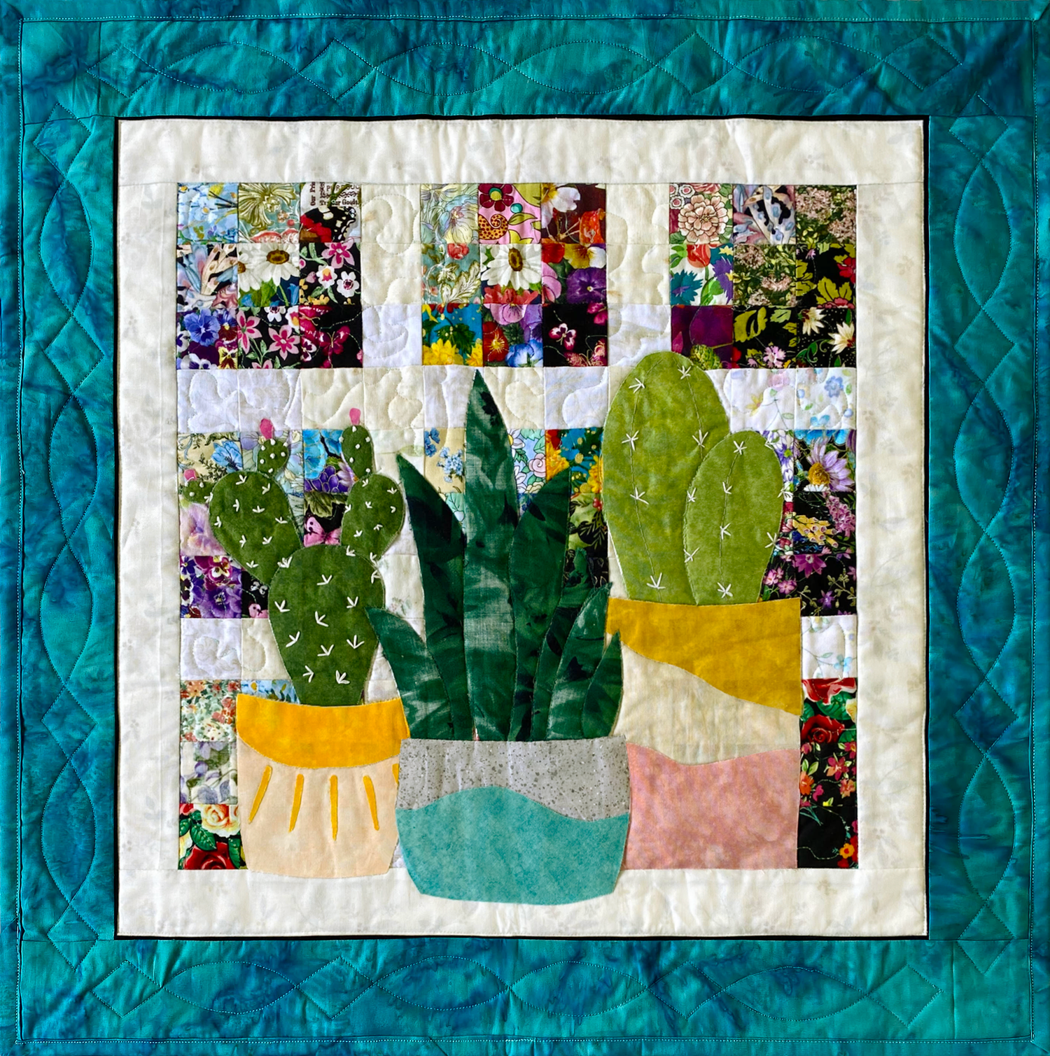succulent garden quilt Cactus Garden kit – Whims Watercolor Quilt Kits