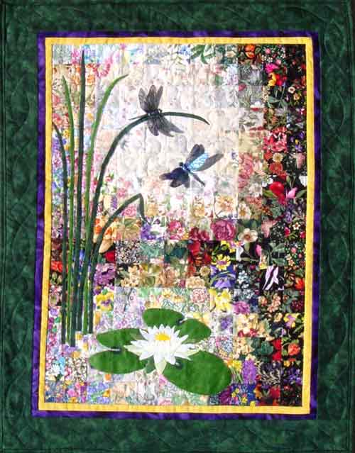 “Dragonflies & Lilypads” Watercolor Quilt Kit