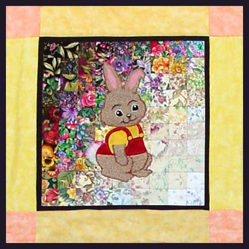 ‘Fuzzy Friends’ – Bunny Block – Whims Watercolor Quilt Kits
