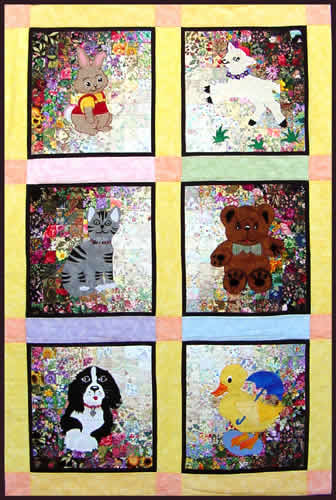 “Fuzzy Friends” Watercolor Quilt Kit