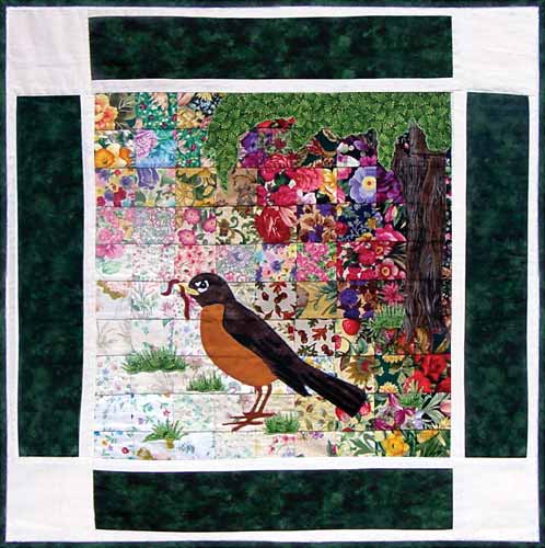 “Rachel’s Bird Garden” Block #3: Robin