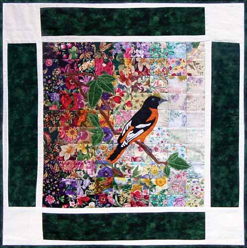“Rachel’s Bird Garden” Block #7: Oriole