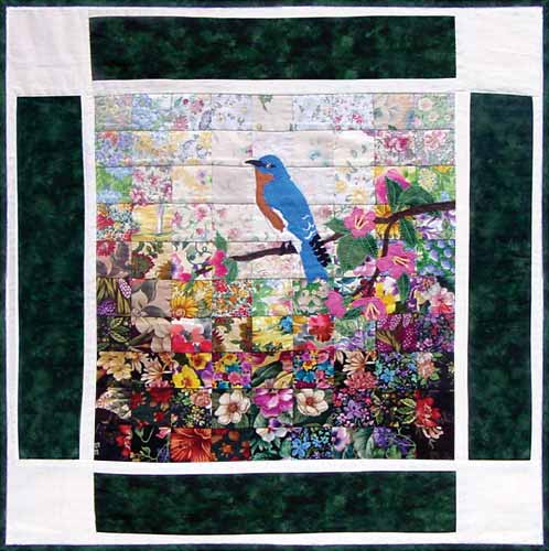 “Rachel’s Bird Garden” Block #8: Bluebird