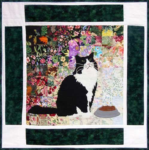 “Rachel’s Cat Garden” Block #1: Tuxedo “Chloe”